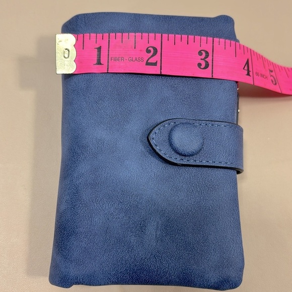 NWOT Elegant Blue Suede look Women's Clutch / wallet​​ - Picture 7 of 7